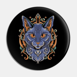 Mystic Cat Tattoo Pin