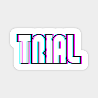 trialbike glitch effect - bike TRIAL sports Magnet