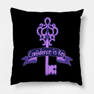 Confidence Is Key Purple Pillow