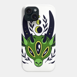 Moon Goat (Green) Phone Case