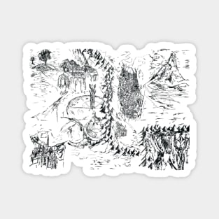 Middle Earth Map LOTR Magnet