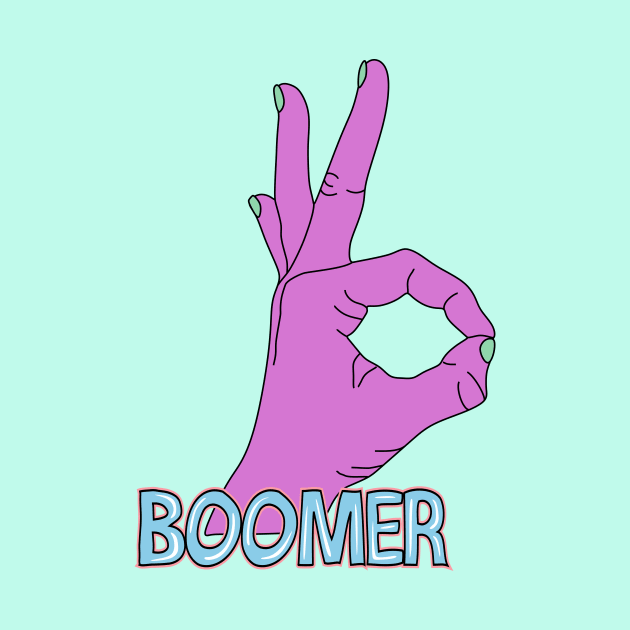 Pastel Okay Boomer Hand by FreckleFaceDoodles