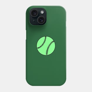 Light Green Baseball Ball - Doodle Phone Case