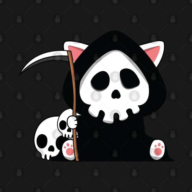 Cute Death Cat by Luna Illustration