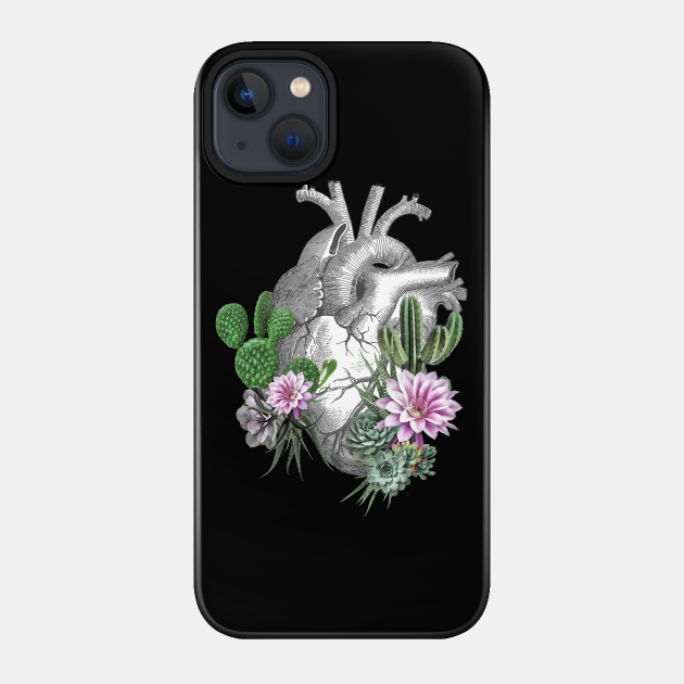 Human heart, succulents plant lovers, Plants lovers gift - Succulents Heart - Phone Case