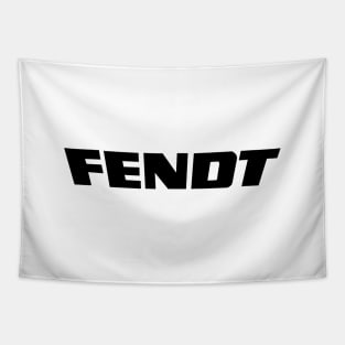 Fendt Tractor Logo Text Black Tapestry