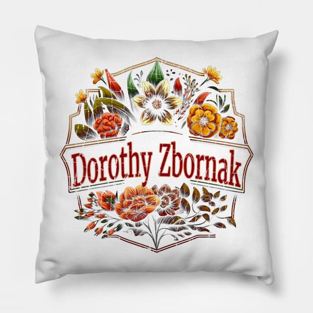 Flower Vintage Zbornak Pillow by Itulah Cinta