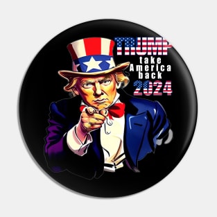 Trump 2024 uncle sam Pin