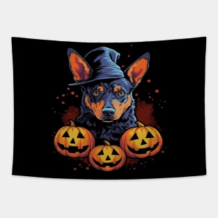 Australian Cattle Dog Halloween Tapestry