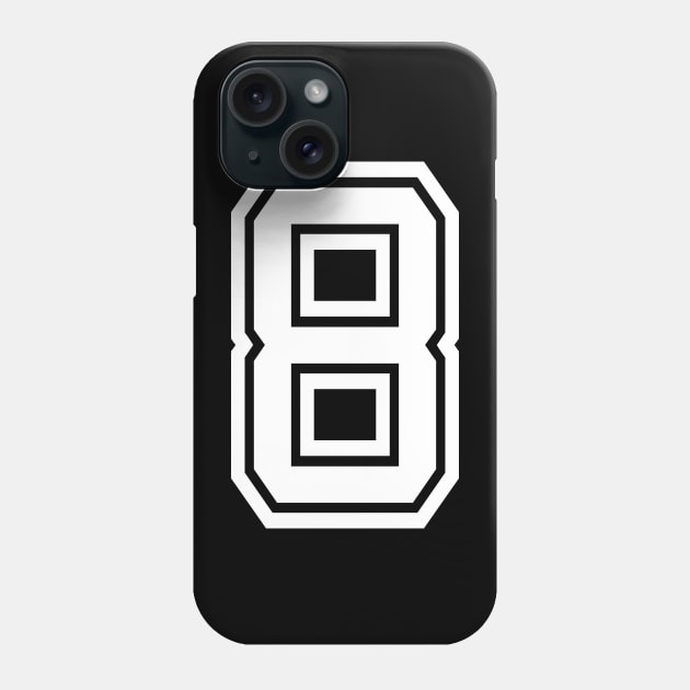 Numbers 8 for a sports team, group, or community Phone Case by DariBangAngga