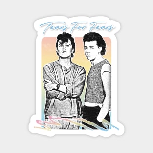 Vintage-Style 80s Faded Tears For Fears Design Magnet