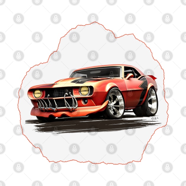 Street Rod Camaro Illustration - Image by Wilcox PhotoArt