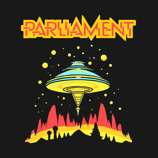 Parliament Funkadelic Retro Mothership UFO Rock Funk Throwback by John white