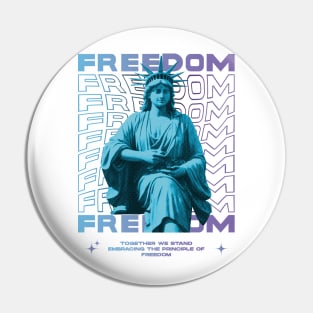 Elegant Brutalism Fashion Design (FREEDOM-together we stand, embracing the principle of Freedom) Pin