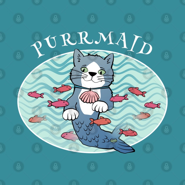 Purrmaid Mermaid Cat by Sue Cervenka