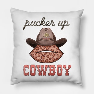 Pucker Up Cowboy Pillow