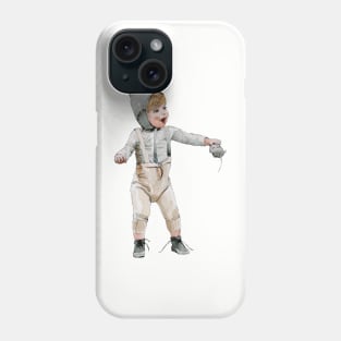 Baby with mouse in hand Phone Case