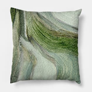 Mint Green Abstract Art Pillow