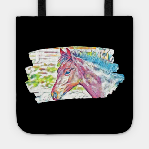 Colorful Horse Art Painting stallion pony mustang bronco mare