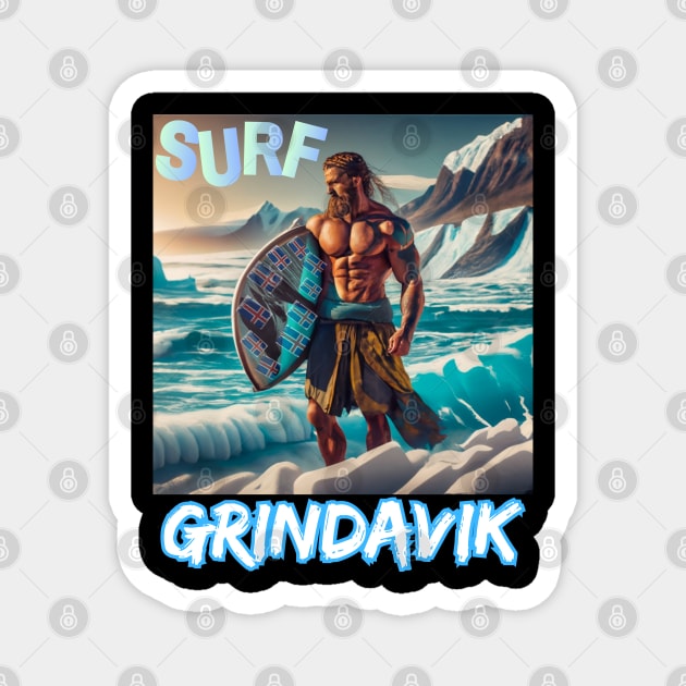 SURF ICELAND GRINDAVIK SURFER Magnet by SailorsDelight