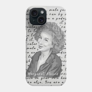 Margaret Atwood Portrait and Quote Phone Case