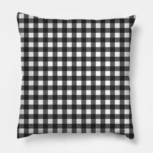 Black and White Plaid Pattern Pillow