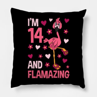 I'm 14 and Flamazing Flamingo Pillow