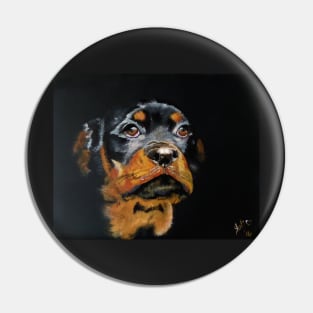 Rascal the Rottweiler Pup Pin