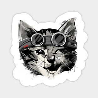 vintage-pilot cat Magnet