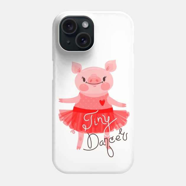 Pig Ballet Dancer Phone Case by Mako Design 