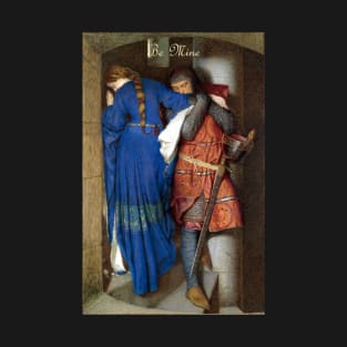 Valentines Greetings - The Meeting on the Turret Stairs - Frederick Burton T-Shirt