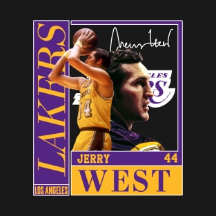 Jerry West Mr Clutch Basketball Legend Signature Vintage Retro 80s 90s Bootleg Rap Style T-Shirt