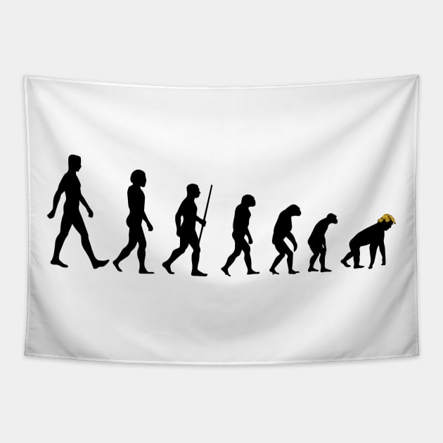 Funny Trump Evolution USA Election America blonde Gift Tapestry by biNutz