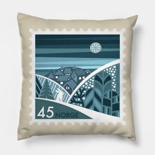 A wintery stamp design for Norway Pillow
