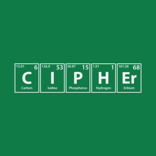 Cipher (C-I-P-H-Er) Periodic Elements Spelling T-Shirt