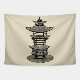 Japanese lamp - traditional temple lantern Tapestry