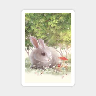 Bunny Flowers Magnet