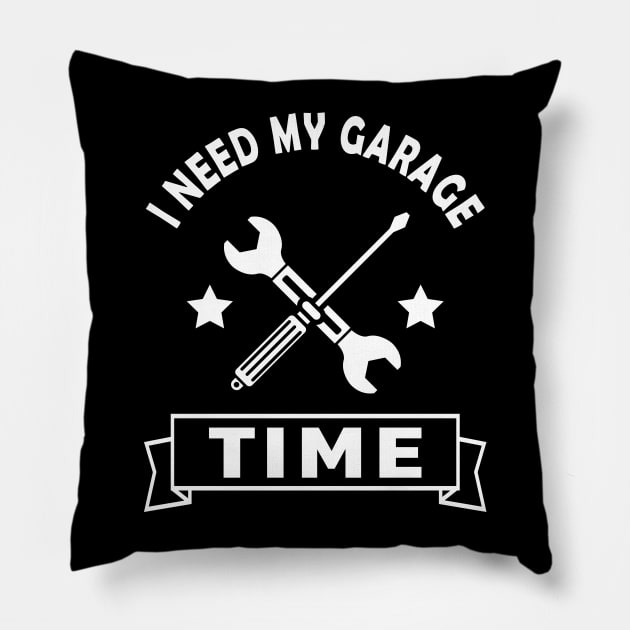 Mechanic - I need my garage time Pillow by KC Happy Shop