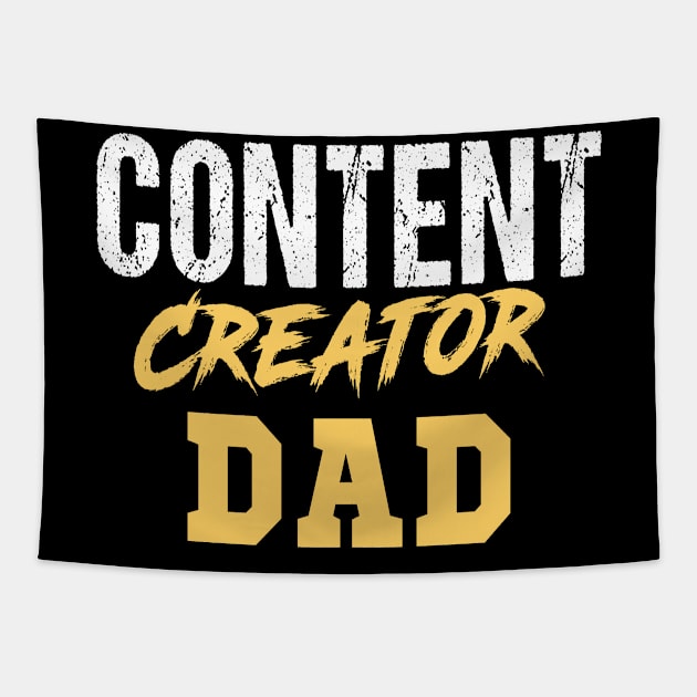 Content Creator Dad Job Vlogger Dad Fathers day influencer Tapestry by RetroZin