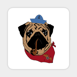 Sailor pug Magnet