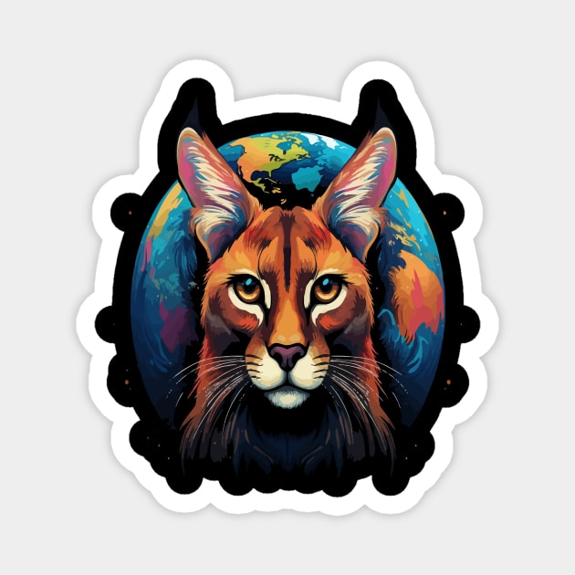 Caracal Earth Day Magnet by JH Mart