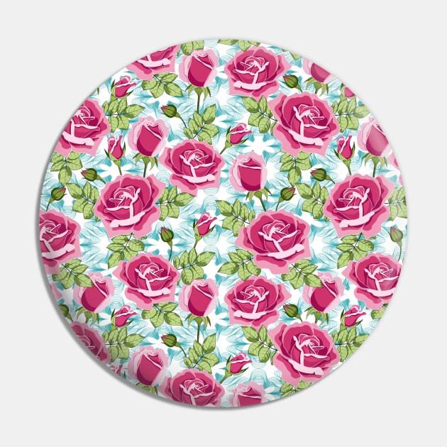 Roses Pattern Pin by Designoholic