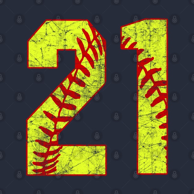 Fastpitch Softball Number 21 #21 Softball Shirt Jersey Uniform Favorite Player Biggest Fan by TeeCreations