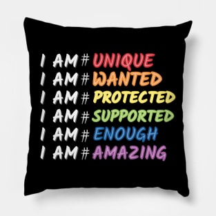 Daily Motivational Affirmation Self Love Quote Design Pillow