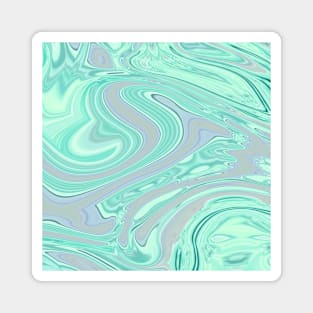 preppy chic spring summer pastel  green mint swirls Magnet