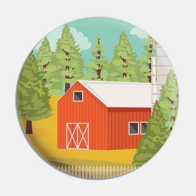 Fall Farm Pin by SWON Design