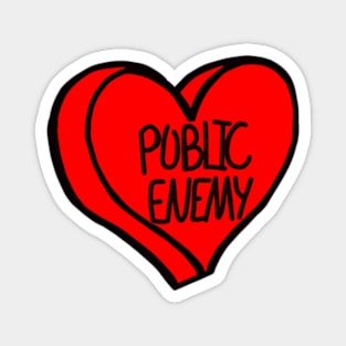 Public Enemy Red Heart Magnet