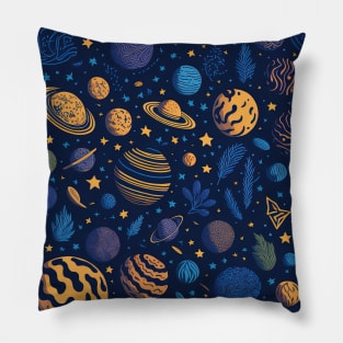 Space, Planets and Stars Pillow