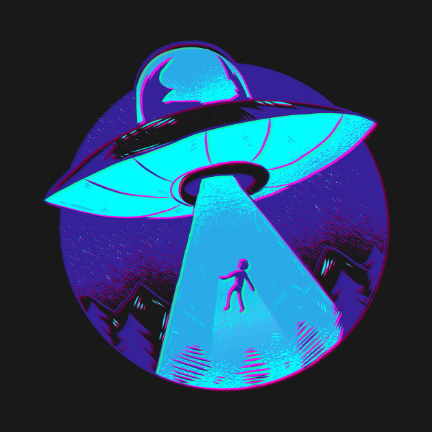 UFO Abduction Flying Saucer Graphic - Ufo - T-Shirt | TeePublic