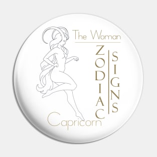 The woman Capricorn Pin